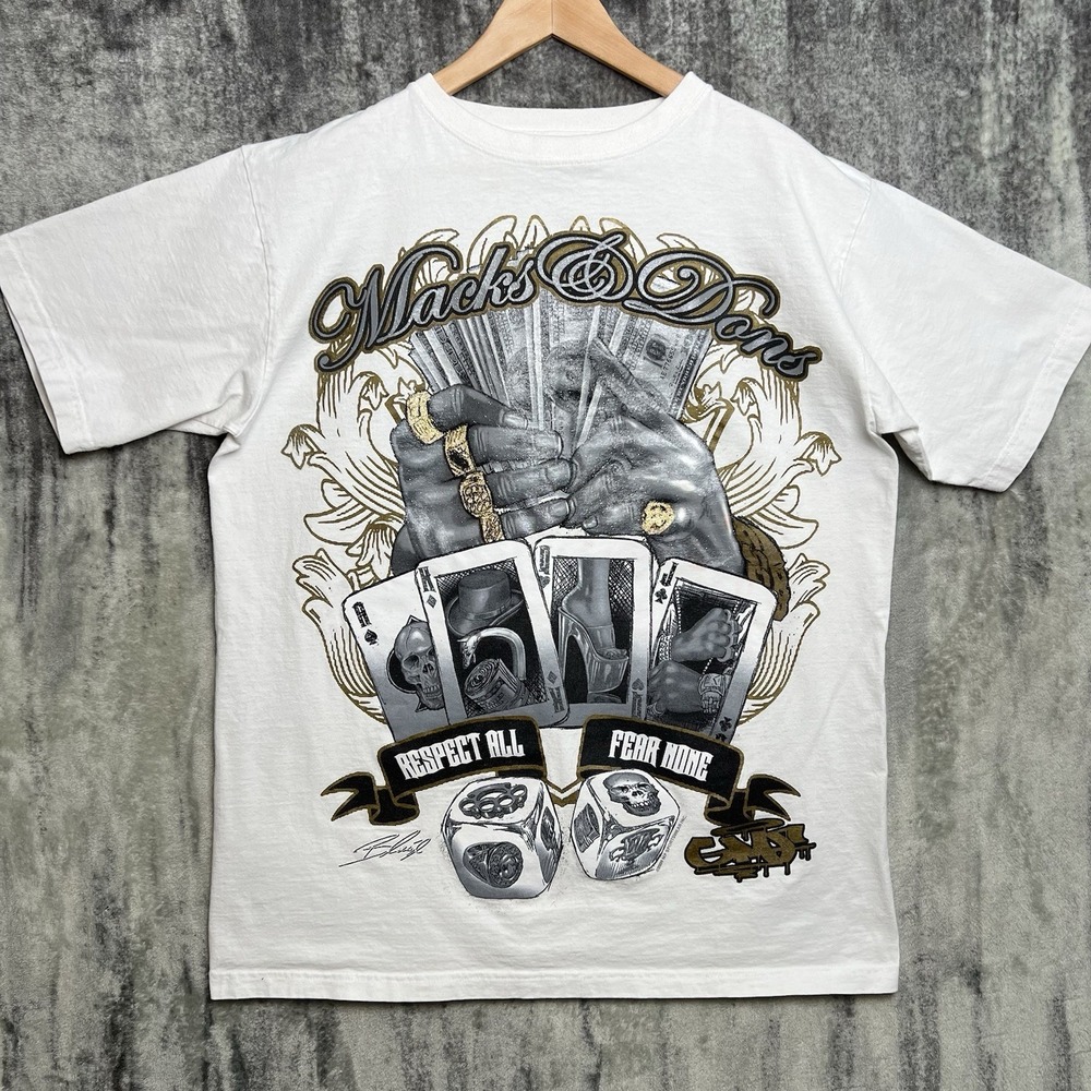 Vintage Y2K Give Me Face Macks & Dons Hip Hop Shirt Size‎ XL Hustler Rap